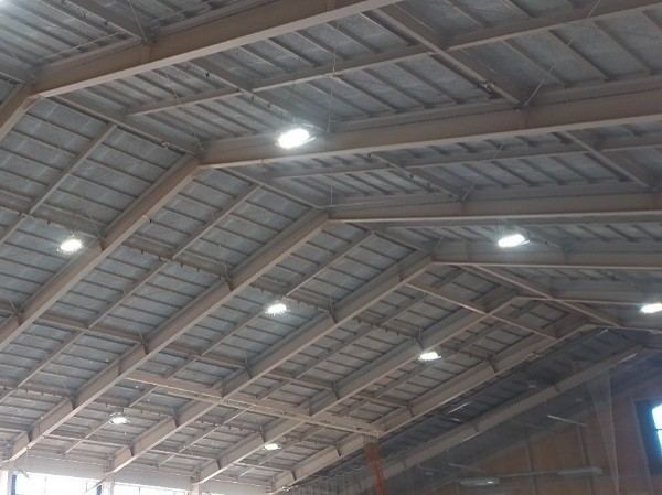 深谷第一高校体育館の照明改修